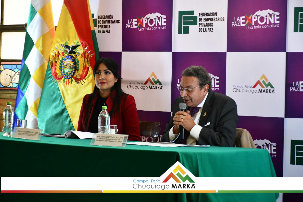 CONFERENCIA DE PRENSA DE LA FERIA MULTISECTORIAL LA PAZ EXPONE 2023